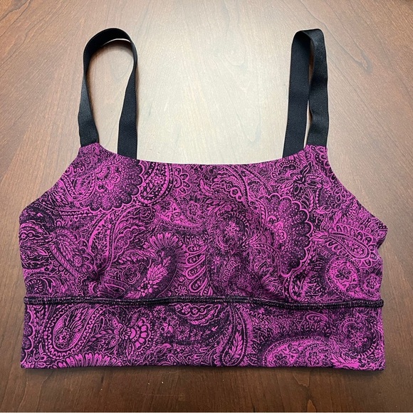 Lululemon Both Ways Bra Mini Antique Paisley Deep Fuchsia / Black - Picture 4 of 7